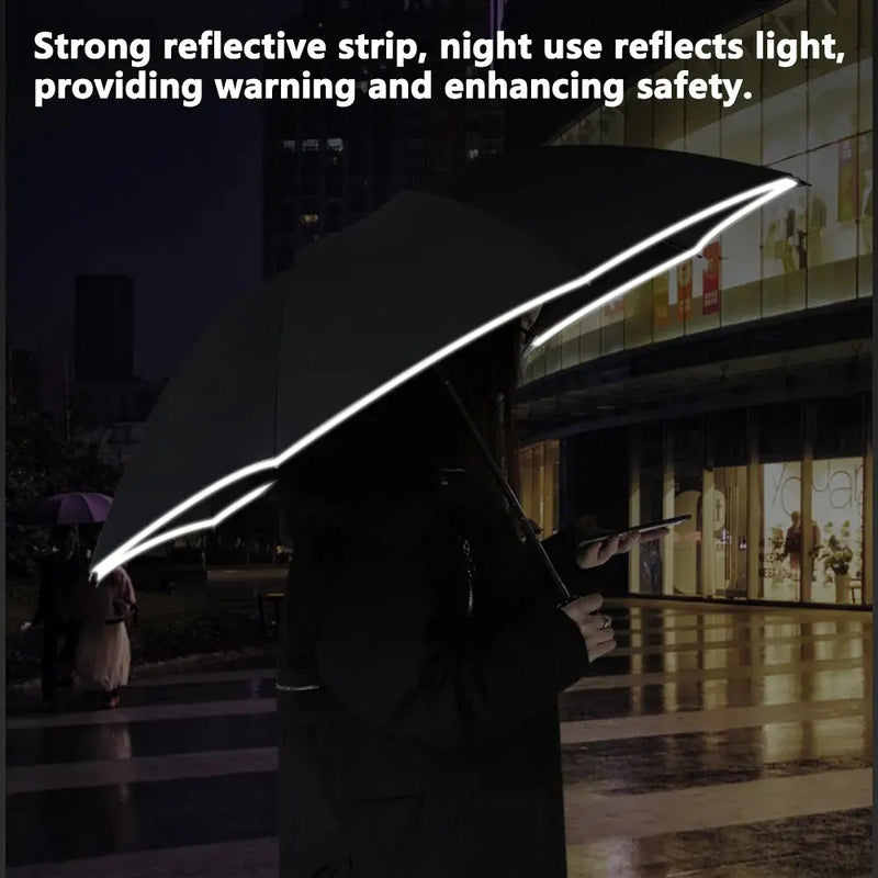 Ilumine Seus Caminhos com o Guarda-Chuva Dobrável LED – Segurança e Estilo em Qualquer Tempo!"